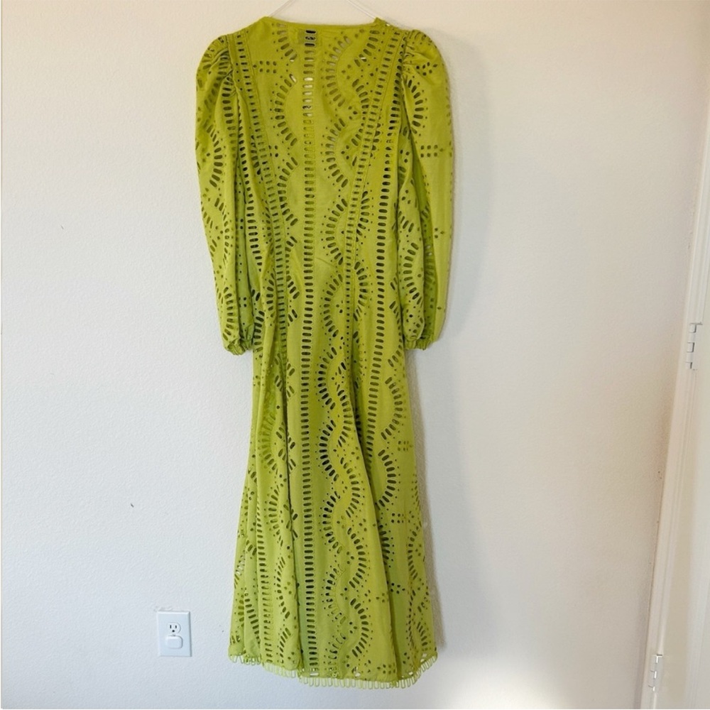 NWT Charo Ruiz Kelyk Kaftan Lime Punch Green - Picture 3 of 8
